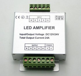 DC12-24V 24A LED RGBW Strip Amplifier 6A x 4 Channel Output LED RGBW Amplifier For RGBW LED Strip Lights