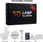 Transportation Images 3D Illusion LED Night Light w/ 16 Colors Remote Touch Switch Adjustable Brightness for Kids Bedroom Decoration