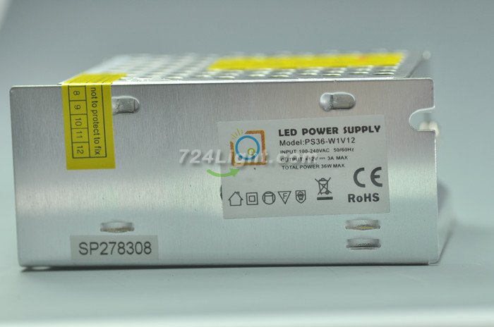 36 Watt LED Power Supply 12V 3A LED Power Supplies For LED Strips LED Lighting