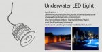 8pcs Pack LED Underwater Pool Lights, 3W 12V-24V DC, IP68 Waterproof, Stainless Steel Aluminum, lamp for Inground Swimming Pools Ponds Fountains Steps
