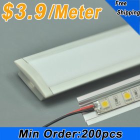 Wholesale LED Aluminium Super Slim 8mm Extrusion Recessed LED Aluminum Channel 1 meter(39.4inch) LED Profile With Flange