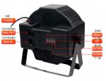 LED UV Par Lights IP65 Waterproof Outdoor LED 18W UV Stage Wash/Strobe Lights DMX512 Controllable Multiple Lights Linkable DJ Lights Party Lights for Outside Party Wedding Holiday