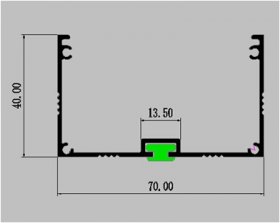 1 Meter 39.4â€ Aluminum LED Suspended Tube Light LED Profile Diameter 70mm suit 40mm Flexible led strip light