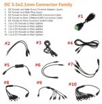 DC5.5x2.1mm Female to Male Connector Cable Family Collection DC Plug DC Conversion Cable DC Splitter