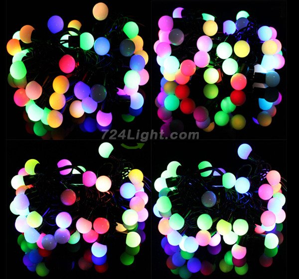 100 Led 32.8ft String Lights LED 5m Small Ball RGB Colorful Christmas Ball String Light Outdoor LED Lights
