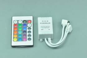 12V LED RGB Controller 24 Key Wireless RGB Color Changing Strip LED Muticolor Light Controller Two output RGB