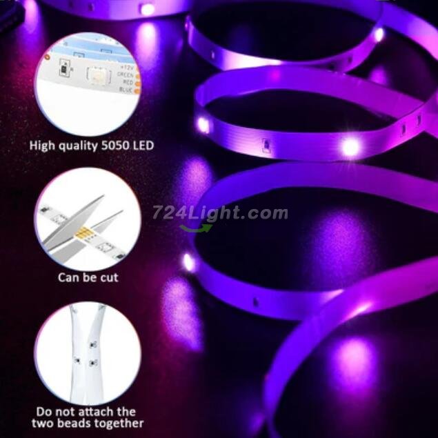 32.8FT (10Meters) with 300LEDs RGB Color Changing LED Strip Light WiFi APP Controlled Compatible with Alex Google Voice Controlled LED Strip Light Kit