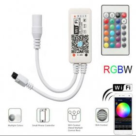 16.4ft（5Mtrs) 300LED SMD5050 RGBW LED Strips Light Kit Music Sync, IR Remote, WiFi APP Controlled, Alexa Compatible