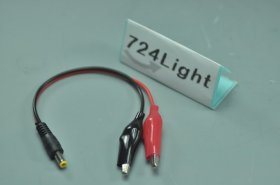 LED Strip Light DC Connector With Two alligator clip Lead DC Female 5.5mm x 2.5mm(2.1mm)