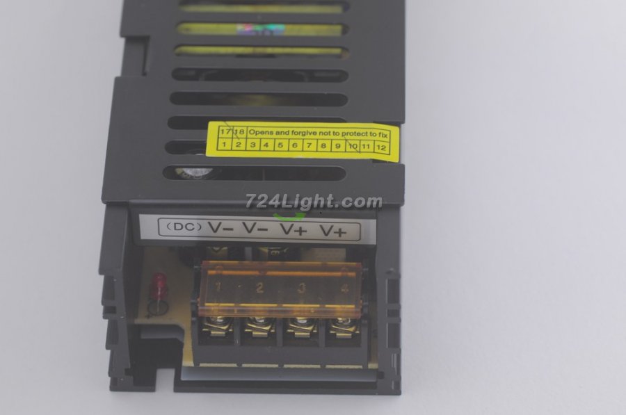 Black 12V 16.6A LED Power Supply 200 Watt LED Power Supplies For LED Strips LED Lighting
