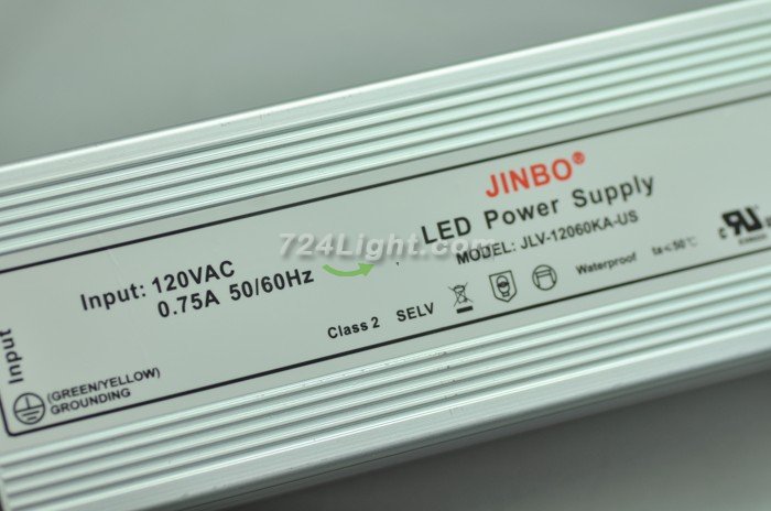 60 Watt LED Power Supply 12V 5A LED Power Supplies Waterproof UL Certification For LED Strips LED Light