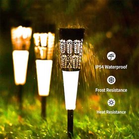 Solar Garden Lights, Waterproof Multi-Colored Solar Landscape Lights for Yard, Patio, Walkway, Garden Decor(2 Pack)