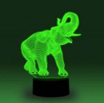 Animal Images 3D Illusion LED Night Light w/ 16 Colors Remote Touch Switch Adjustable Brightness for Kids Bedroom Decoration