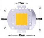 Bridgelux 80W High Power LED Chip Light 7200 Lumens 45*45mil Chip LED Light