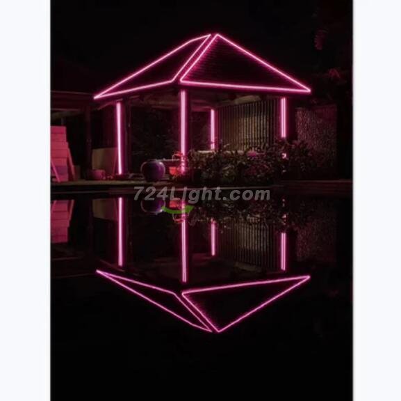1M/5M/10M/20M Pack of T1313 LED Neon Light Housing Kit with End Caps and Mounting Clips, Flexible Neon Channel Fit for 8mm Wide LED Strip Lights