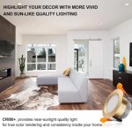 4 Pack 3 Inch Gold Trim Dimmable LED Downlight 5W(40W Halogen Equivalent) CRI80 LED Ceiling Light