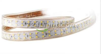 AC 110V 220V SMD2835 High Voltage Flat Strip Light 180 LEDs Per Meter Double Row with the power plug