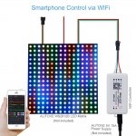 SP108E Wireless Bluetooth Controller APP WS2811 WS2812B WS2801 SK6812 APA102 Individually Addressable Programmable LED Strip Pixel Module Panel Light DC5V-24V for IOS/Android