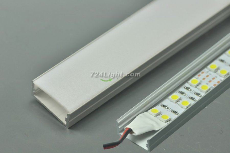 2 meter 78.7\" LED U Double 5050 Strip Aluminium Channel PB-AP-GL-014 10 mm(H) x 20 mm(W) For Max Recessed 20mm Strip Light LED Profile ssed 10mm Strip Light LED Profile