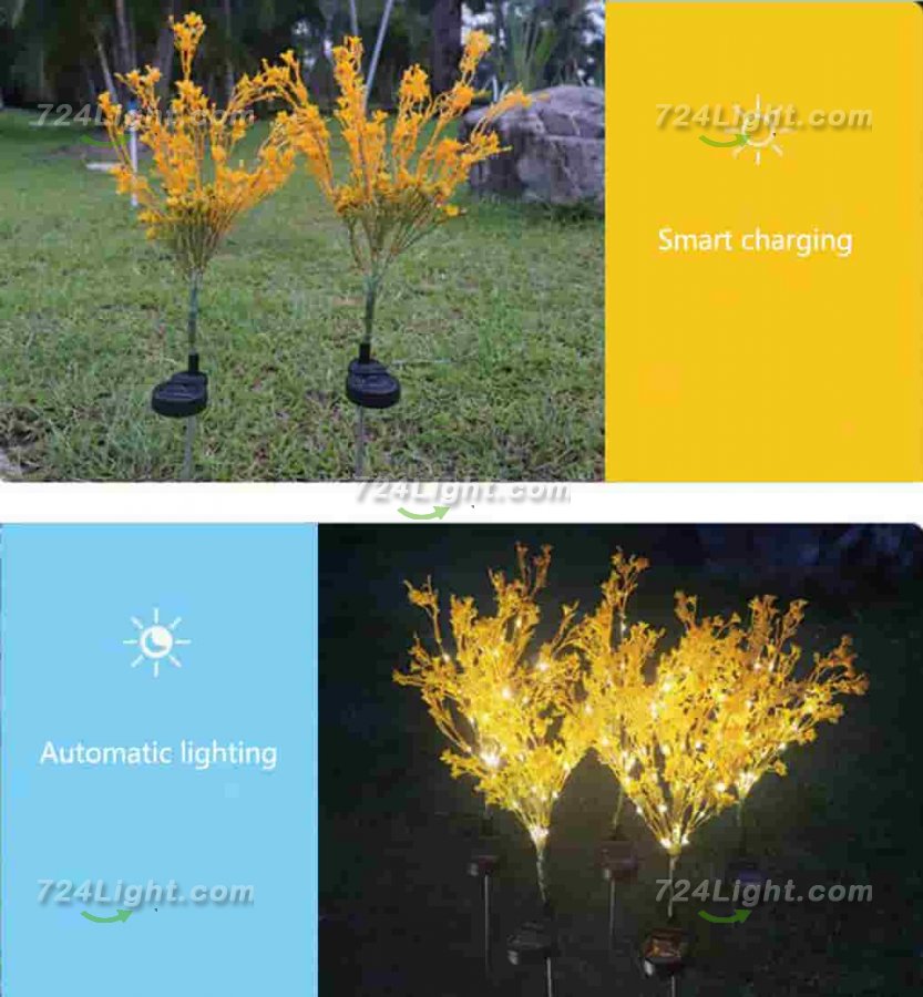 Solar Garden Lights Outdoor Decorative, Waterproof IP65 Powered Flower Lights
