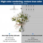 60W Deformable LED Garage Ceiling Lights 6000LM 6500K White 400W Equivalent CRI80+ E26/E27 Base