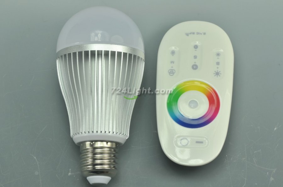 2.4G RGB LED Bulb RF Touch Screen Remote Control RGB LED Bulb