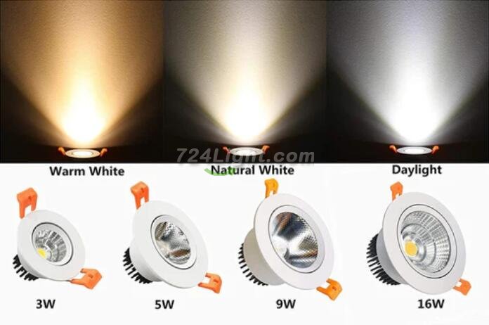 16W Dimmable CRI80 COB LED Downlight Cut-out 4.5in (115mm) 60 Degree 120W Halogen Bulbs Equivalent