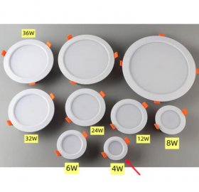 4 Pack RGBW Super Bright Modern Recessed LED Lighting 4W 12V White Round LED Embedded Panel Lights Aluminum Indoor Ceiling Downlight Hotel Lighting Bar Lighting Dancing Room Lighting Restaurant Lighting