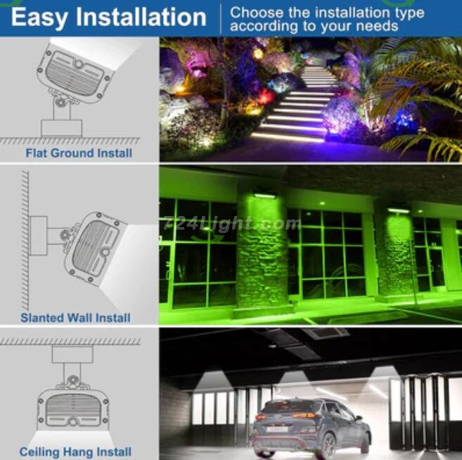 3pcs Pack LED RGB Wall Washer Lights with Remote Controller, 36W Waterproof Color Changing Wall Washer LED Light for Outdoor/Indoor Lighting Projects, Hotels, Building Wall Decorations