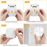 3 Pack LED Motion Sensor Light, Cordless Battery-Powered LED Night Light, Wall Light, Closet Lights, Safe Lights for Stairs, Hallway, Bathroom, Kitchen, Cabinet (White)