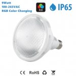 Outdoor PAR38 LED Light Bulb 9W RGB Color Changing Light 60-degree Beam E27/E26 AC100-265V Non-Dimmable Waterproof IP65 Par Light