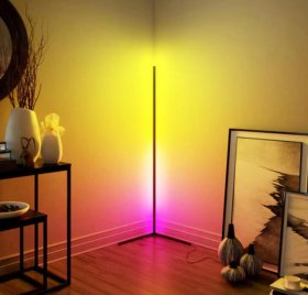 RGB Corner Floor Lamp Nordic Modern LED Floor Lamp Ambient Light w/ Remote Controller
