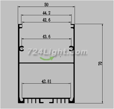 1 Meter 39.4â€ Aluminum LED Suspended Tube Light LED Profile Diameter 50mm suit 43.6mm Flexible led strip light