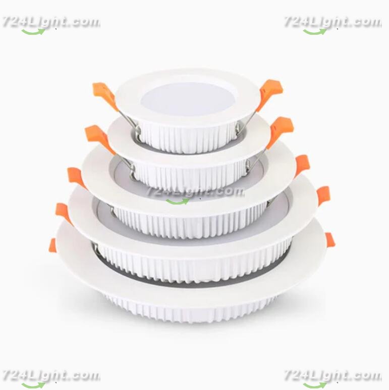 4PCS Pack Low Profie LED Downlight 3W/5W/7W/12W/15W/18W/24W CRI80 Anti-Fog Fixed Head Recessed Ceiling Light
