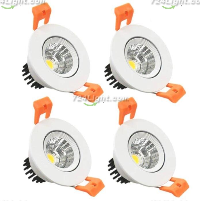 3W Dimmable LED Downlight CRI80 COB LED Ceiling Light Cut-out 2in/51mm 25W Halogen Bulbs Equivalent