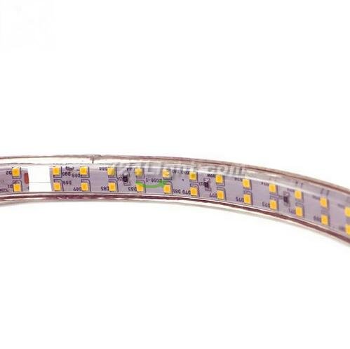AC 110V 220V SMD2835 High Voltage Flat Strip Light 180 LEDs Per Meter Double Row with the power plug