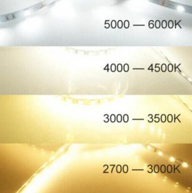 High CRI 90 LED Strip Lights, 5Meters (16.4ft) SMD5050-300, 60 LEDs 900LM Per Meter, DC 12V Dimmable Flexible LED Strips,10mm Wide Tape
