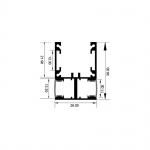 3626 Double Sided Light Emitting Laminate Line Light Hard Light Bar Housing Kit