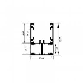 3626 Double Sided Light Emitting Laminate Line Light Hard Light Bar Housing Kit