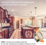 4 Pack 3 Inch Gold Trim Dimmable LED Downlight 5W(40W Halogen Equivalent) CRI80 LED Ceiling Light