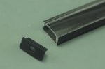 PB-AP-GL-014-B Black Super wide 20mm Strip Recessed LED Aluminium Extrusion Recessed LED Aluminum Channel 1 meter(39.4inch) LED Profile