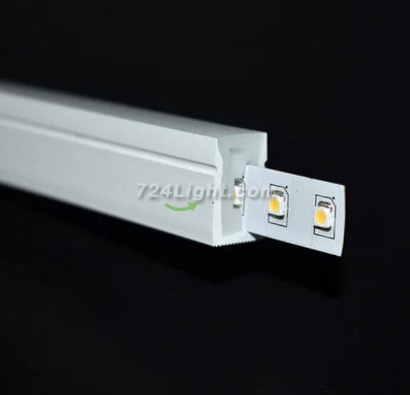 1M/5M/10M/20M Pack of T1220 One Face Edge Lighting LED Neon Light Housing Kit with End Caps and Mounting Clips, Flexible Neon Channel Fit for 12mm Wide LED Strip Lights