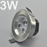 3W CL-HQ-04-3W LED Down Light Cut-out 70.5mm Diameter 3.4" Gray Recessed Dimmable/Non-Dimmable LED Down Light