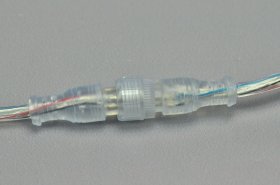 Waterproof IP68 3pin LED Connector Transparent Line Waterproof Female And Male LED Connector