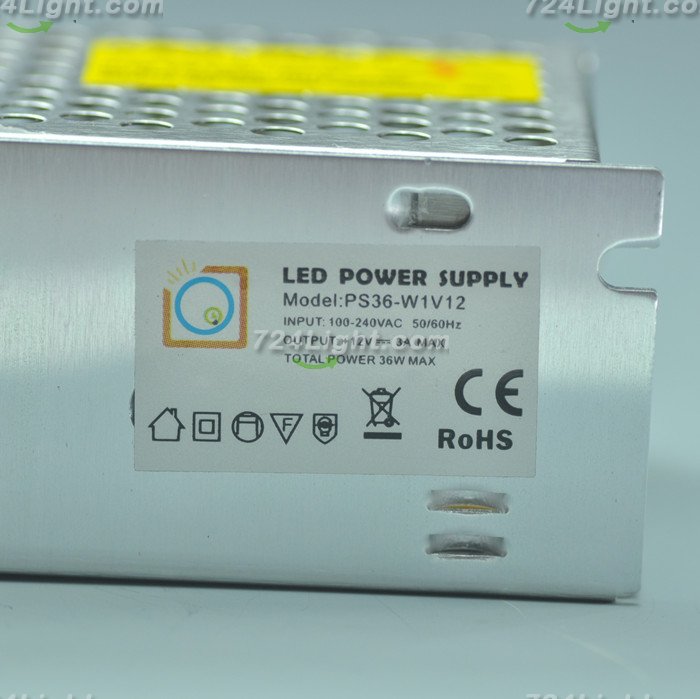 36 Watt LED Power Supply 12V 3A LED Power Supplies For LED Strips LED Lighting