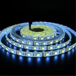 12V Dual White LED light Strip, 16.4FT/5Meter SMD5050-300 60 LEDs Per Meter 2 in 1 Color Temp-Adjustable Flexible LED Strip Light