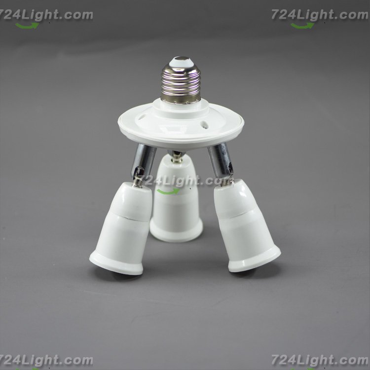 3 Way Light Socket Splitter E27 3 in 1 Adapter Splitter