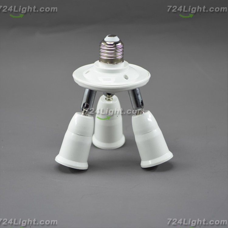 3 Way Light Socket Splitter E27 3 in 1 Adapter Splitter