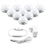 Hollywood Style LED Vanity Mirror Lights Kit with 10 Dimmable Medium Size Light Bulbs, Perfect for Makeup Vanity Table Set in Dressing Room