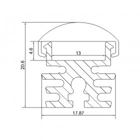 LED Aluminium Channel 1 Meter(39.4inch) LED profile With 90 Degrees Lens For Rigid LED Module 5630 2538 LED Strip